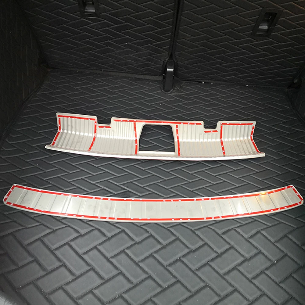 Stainless Steel Car Bumper Trunk Rearguard Rear Inner Outer Plate Protector Guard Trim Cover Sticker For VW Beetle 2013 - 2020