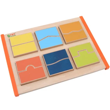 

Colorful Square Stitching Pairing Learning Board Puzzle Toys For Children Early Learning Education Wooden Puzzle Games