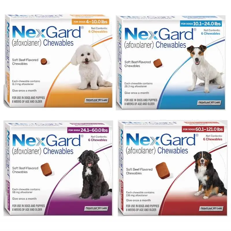 nexgard weights