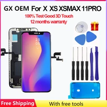 

GX OLED For iPhone X XS Max 11 Pro LCD Display Digitizer Touch Screen No Dead Pixel Assembly Replacement + Gifts