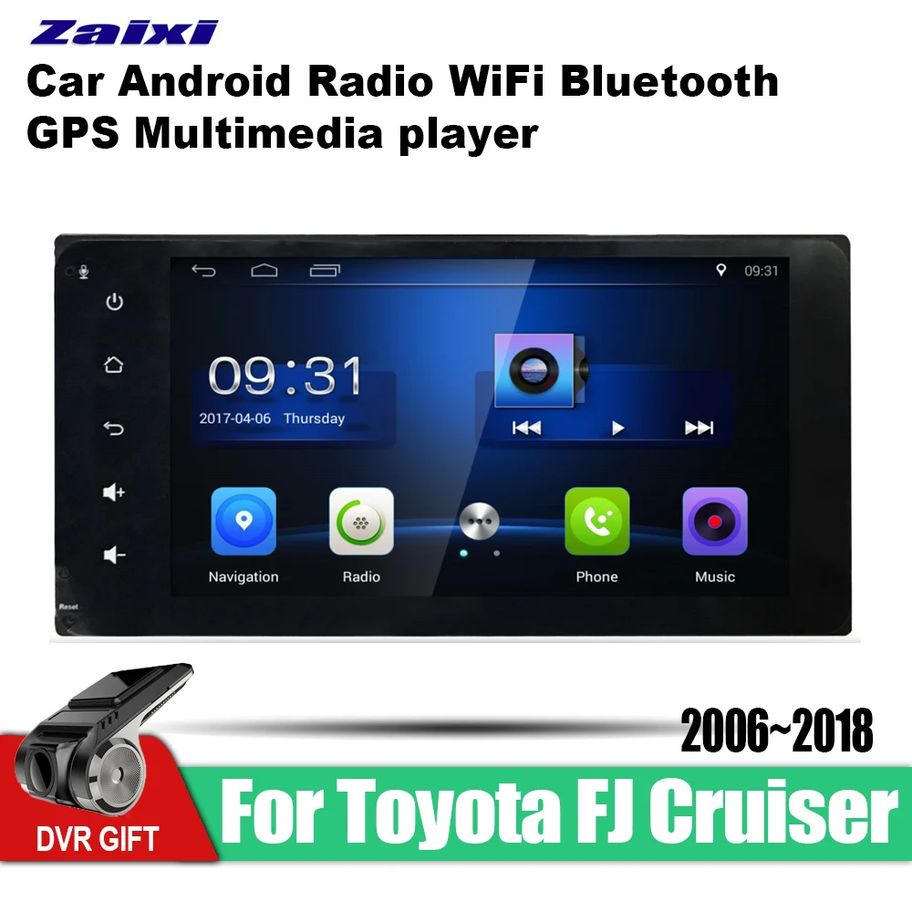 Автомобильный мультимедийный плеер ZaiXi Android с GPS для Toyota FJ Cruiser 2006 ~ 2018