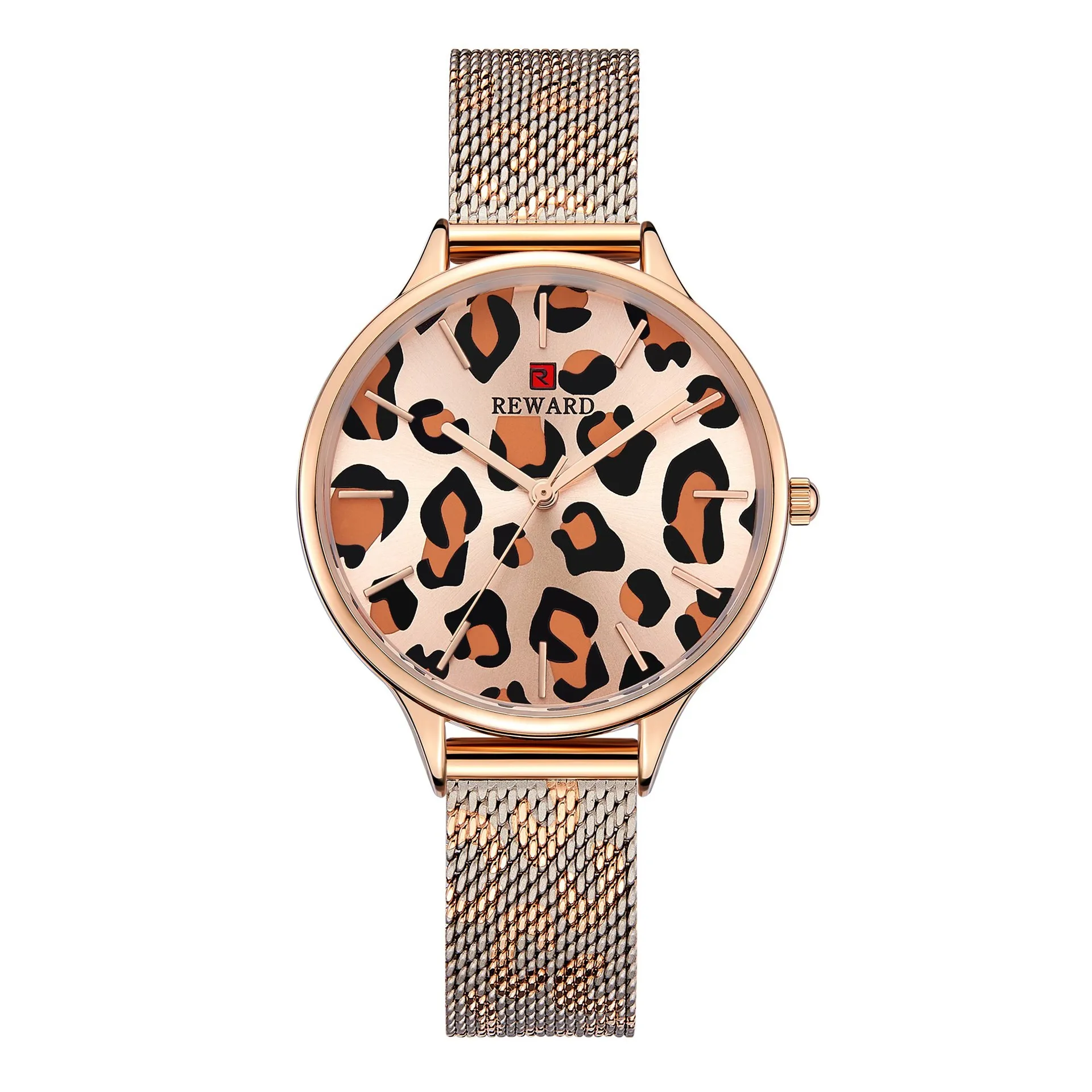 

Reward 2020 Horloges Vrouwen Ultra-Thin Waterproof Shock Resistant Leopard Women Quartz Wristwatch Fashion&casual Simple Luxury