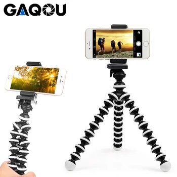 

GAQOU Mini Octopus Tripod Bracket Portable Flexible Phone Holder For Gopro Camera Mobile Foldable Desktop Stand