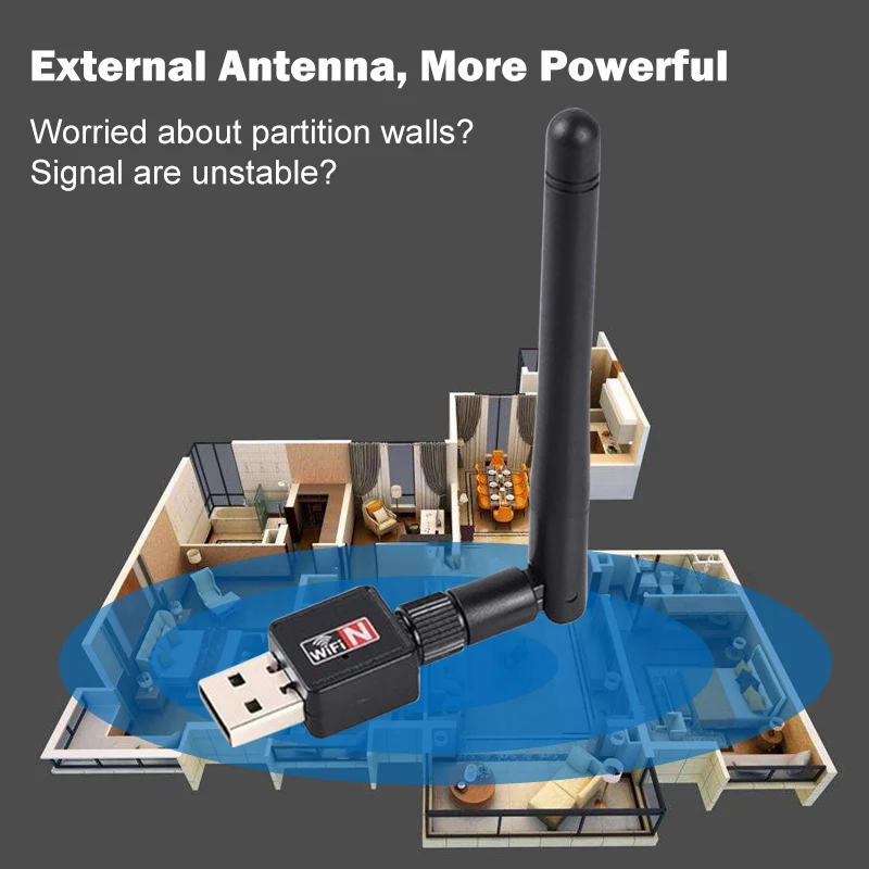 Usb wifi адаптер ethernet lan беспроводной 802.11n ноутбук Настольный ключ карта antena adaptador 2,4g wi fi приемник wi-fi 2,4g мини