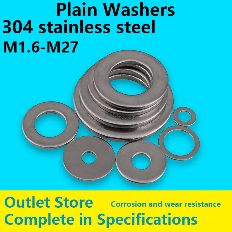 304 A2 Stainless Steel WIDE THICK FLAT WASHERS M3-M30 GASKET 