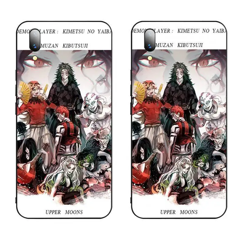 

HUAGETOP Upper Moons Kimetsu no Yaiba Luxury Phone Case For Vivo Y91c Y17 Y51 Y67 Y55 Y7s Y81S Y19 V17 vivos5