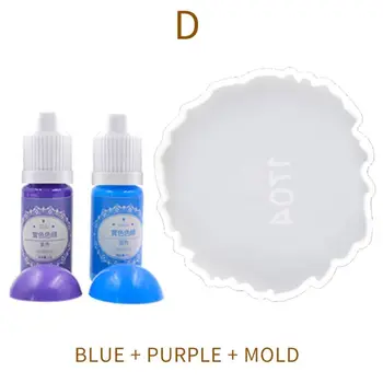

Resin Casting Coaster Pigment Molds Kit Geode Agate Epoxy Coaster Mold Art Craft 634D