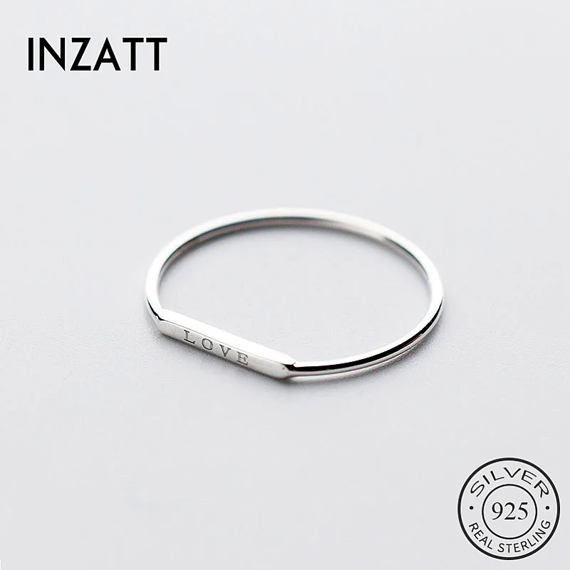 INZATT-anillo carta de amor Plata de Ley 925 auténtica para mujer, joyería fina para fiesta, accesorios minimalistas, regalo 2020