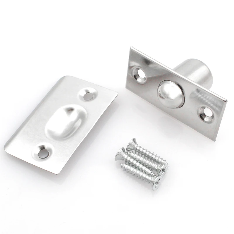 1 PCS Stainless Steel Hot Strike Plate Closet Door Ball Catch Latch Catcher for wood door KTV