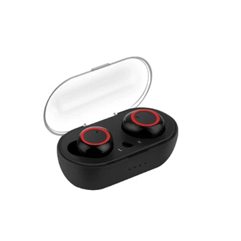 

1SET New Bluetooth headset 5.0 Touch Sports Wireless Binaural Stereo Inear headphones with charging compartment