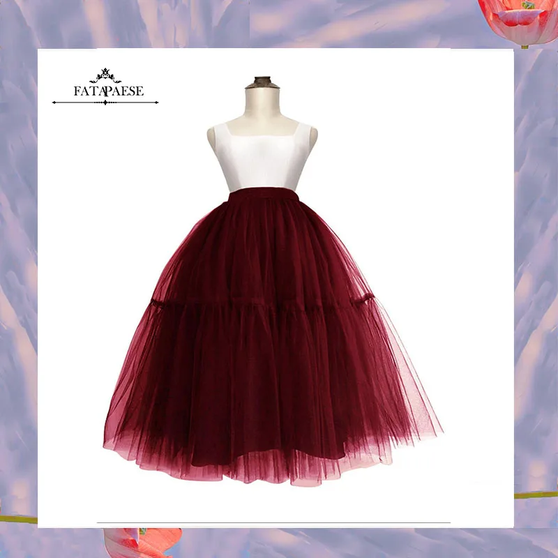 

FATAPAESE, черный, белый, свадебные аксессуары, длинный подъюбник, свадебное платье, бальное платье, Нижняя юбка, многослойная фатиновая юбка, юбка-пачка для девушек и взрослых