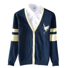 Брендовый дизайнерский кардиган с длинными рукавами, свитер для мужчин, Модные Повседневные свитера, Мужской свитшот с v-образным вырезом, мужские осенние и зимние