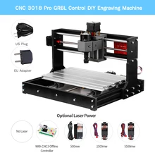 Graveur Laser, Mini Machine CNC 3018 Pro à graver, contrôle GRBL, bricolage, Version améliorée CNC, contrôleur hors ligne