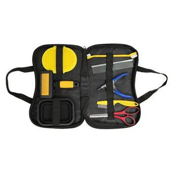 

Pet Grooming Tool Comb Nail Clippers Folding Bowl Dog Travel 8-piece Set Color Random Cat Dog Hair Care Kit Cleaning Tools