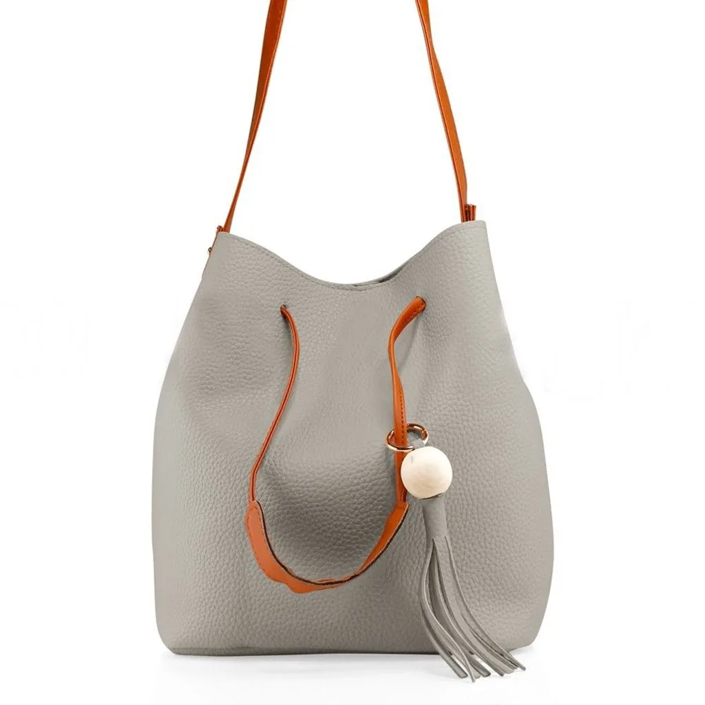 Женская сумочка с кисточками, сумка-тоут, сумка-мессенджер, сумки через плечо, Новые Модные женские Сумки из искусственной кожи, сумки-мессенджеры на плечо