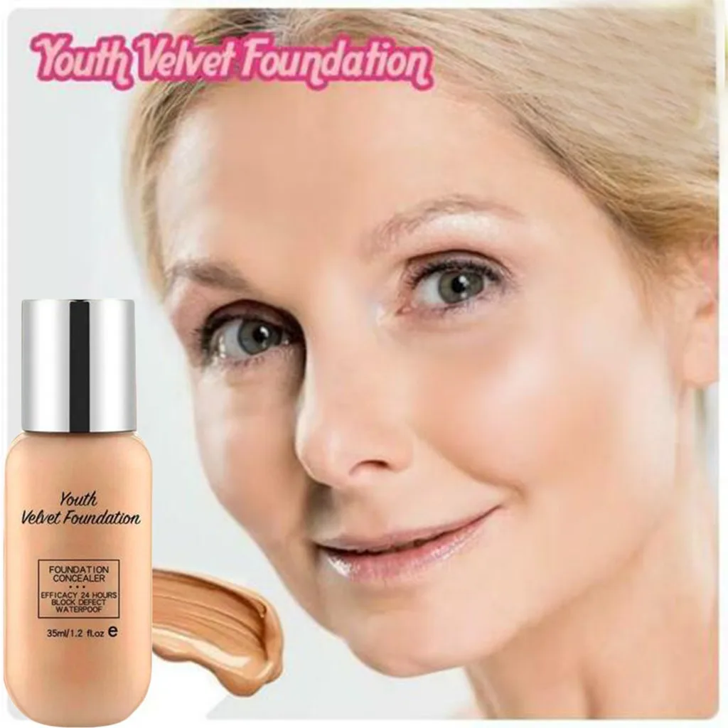 

Youth Velvet Foundation Professional Full Cover Concealer Matte Base Make Up Cream Waterproof Concealer Liquid Foundation