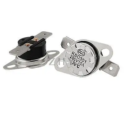 

5 x KSD301 250V 10A 70 Celsius Temperature Control Switch Thermostat N.C