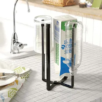 

Extra Hands Kitchen Stand Holder for Bags Bottles Cups in Black Finish Storage Shelf @LS