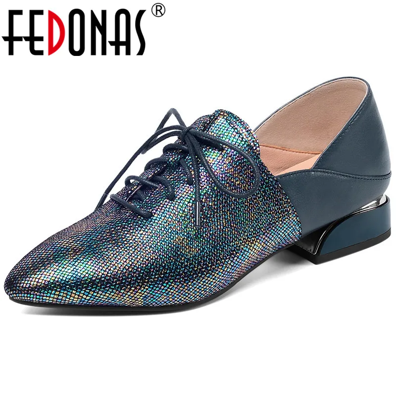 Женские туфли-лодочки FEDONAS элегантные туфли из натуральной кожи на высоком