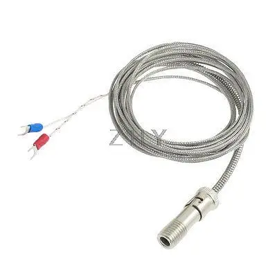 

Metal Shielding K Type Thermocouple Temperature Sensor Probe 0-400C 3.9M 12.8Ft