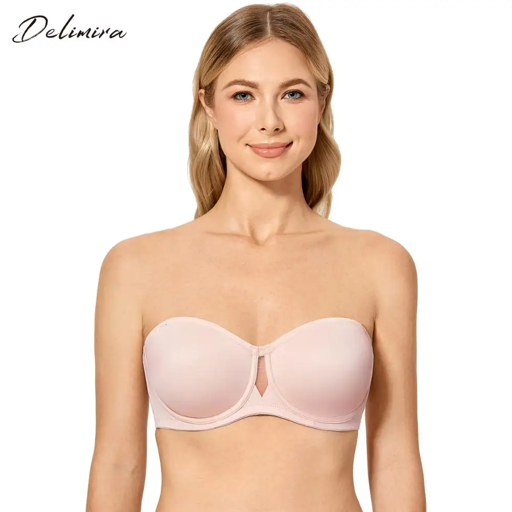 Sutiã underwire sem alças conversível liso não acolchoado feminino