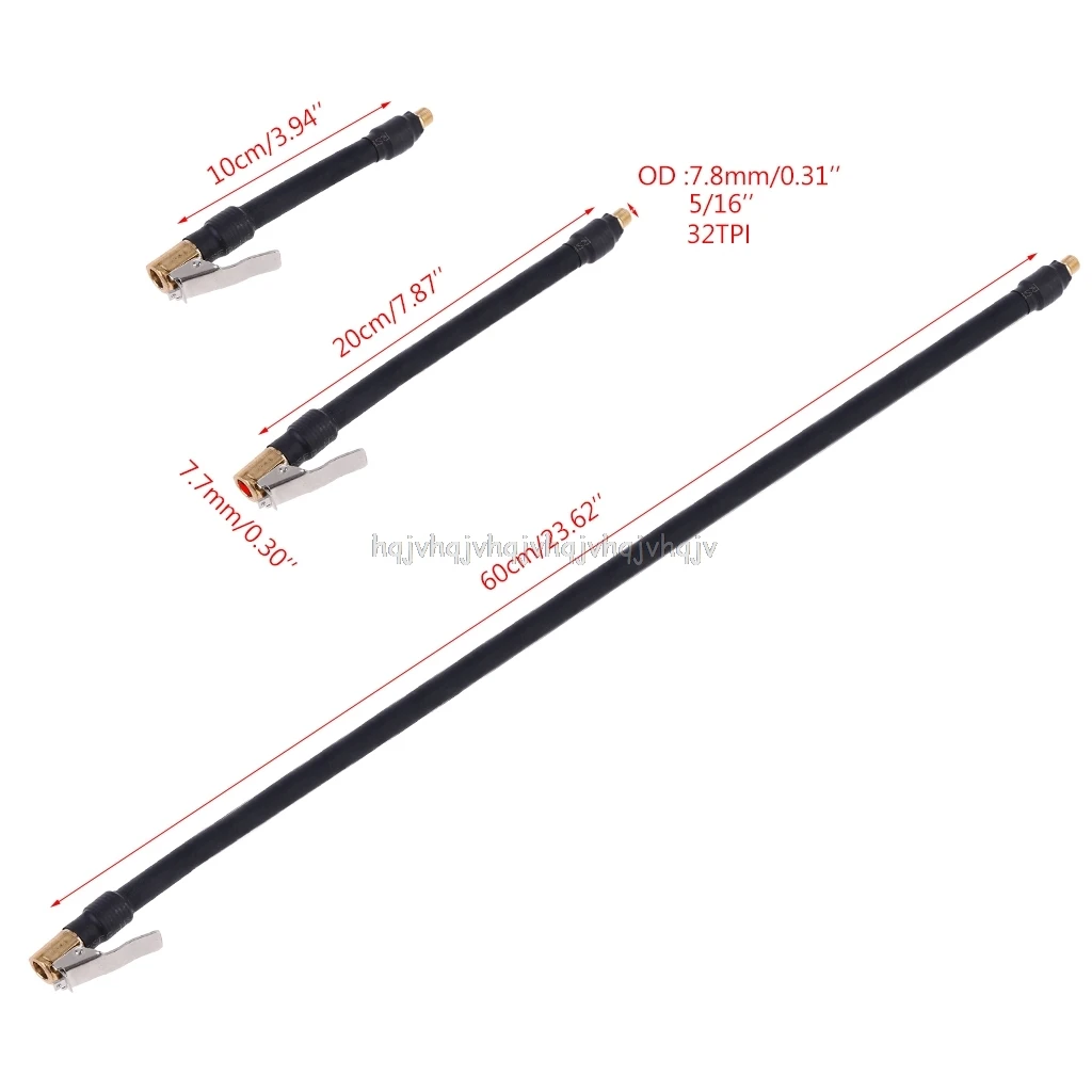 Air Rubber Hose Flexible Tire Extension Tube Adapter for Air Compressor