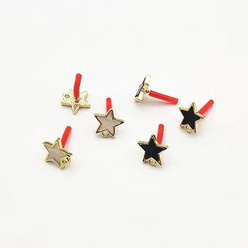 

New arrival! 13x13mm 100pcs Zinc Alloy Star shape Ear Stud for Hand Made Earrings DIY parts,Jewelry Findings & Components
