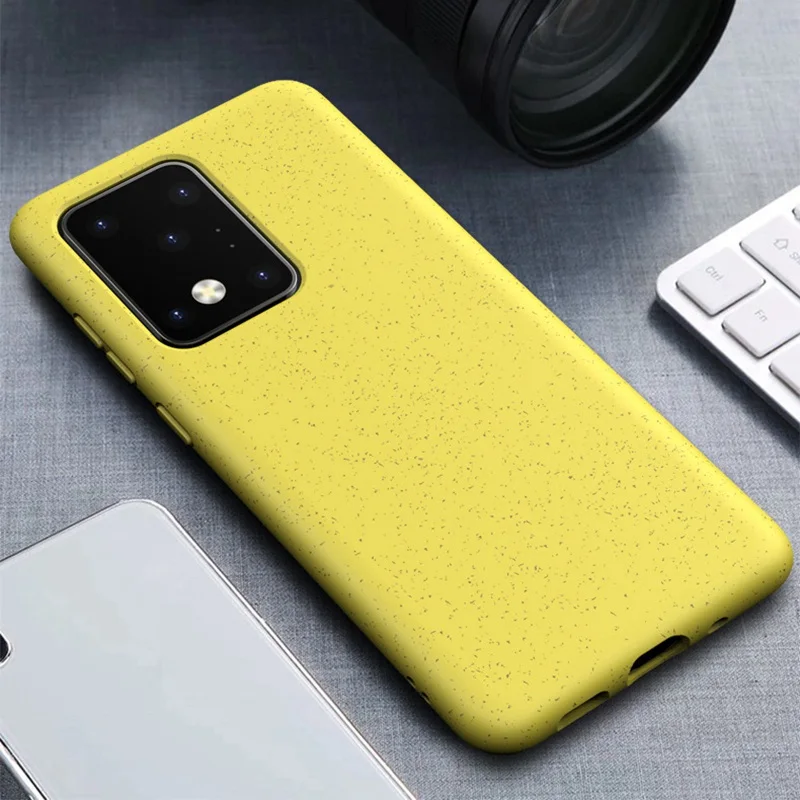 US $714.00 500pcs Wheat Straw Biodegrable Phone Case For Samsung S20 Plus Luxury Soft Silicone Phone Case Cover For Samsung S20 Ultra