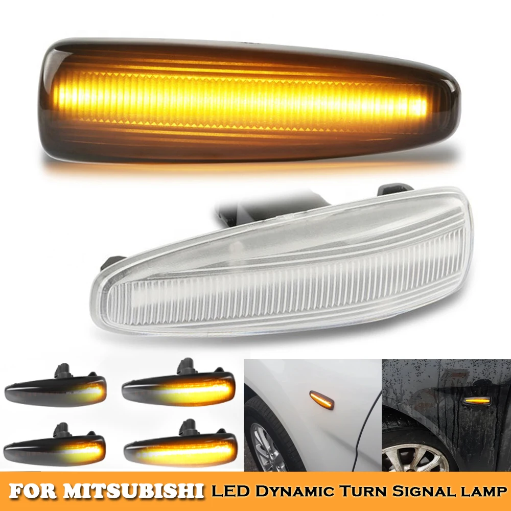 

2pcs Dynamic LED Side Marker Turn Signal Repeater light lamp For Mitsubishi Lancer Evolution X Outlander Mirage Montero Pajero