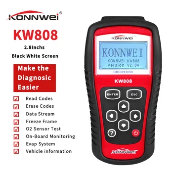 

Hot New KONNWEI KW808 OBDII / EOBD Cars Code Reader and Auto Scanner Car Detection Decoder