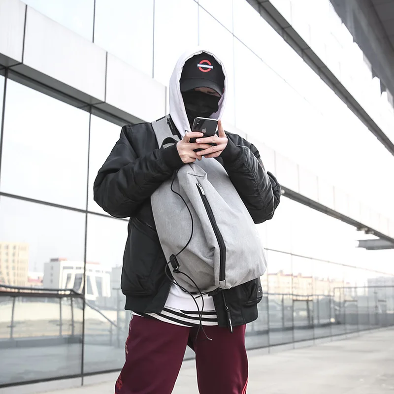 

Men Chest Bag Shoulder Bag Korean-style Large Capacity Shoulder Computer Backpack Fashion Man Youth School Bag Casual Travel Bag