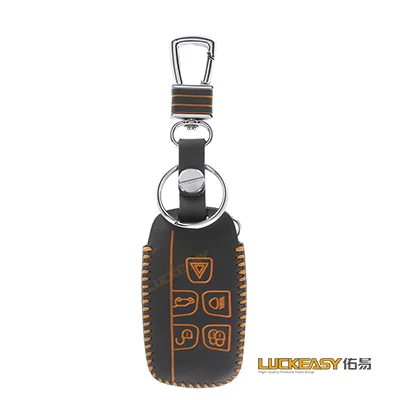 Luckeasy для landrover jaguar discovery 4 freelander 2 2003- кожаный чехол для ключей автомобиля range rovert key2a - Название цвета: Цвет: желтый