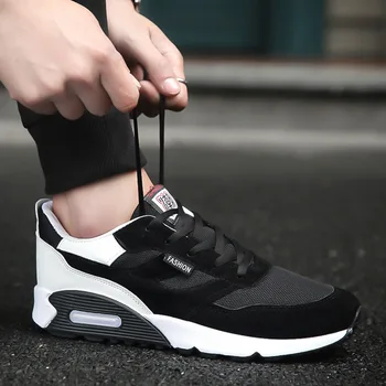 

New Man Sneakers for Men Rubber Running Shoes Breathable Light Mesh Sport Shoes Male Casual Low Top Flats Sneakers K13-31