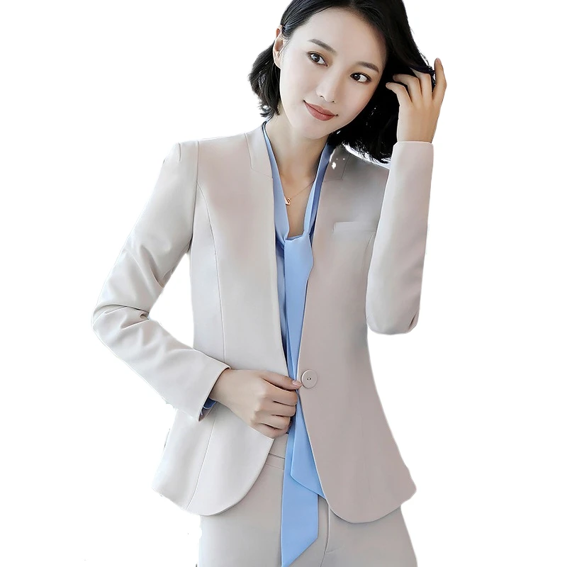 

Women Formal Suit Office Lady Business Work 2 Piece Set Pants Blazer Trousers Jacket Notched Outwear Female Clothing 2019 4XL XL