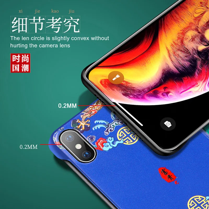 CENMASO для IPhone 11 Pro Max чехол тонкий Безрамное кольцо винтажный китайский стиль для iPhone 11 Pro X XS Max XR 11 7 8 Plus задний Чехол