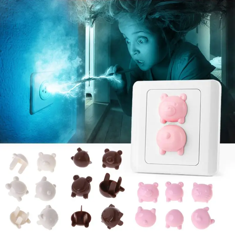 

OOTDTY 6pcs Socket Cap Baby Safe Protection Electric Plug Protector Children Anti Shock