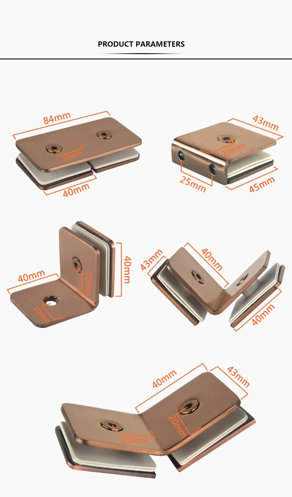 rosado, braçadeira de vidro, suporte para porta