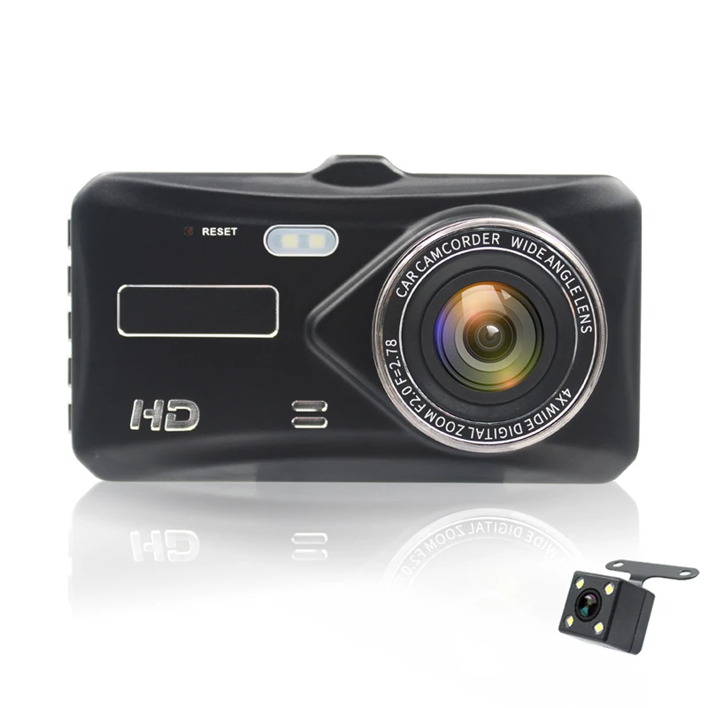 4,0 дюймов HD 1080P двойной объектив видеорегистратор Автомобильный регистратор видеокамера Авто видеокамера ночное видение