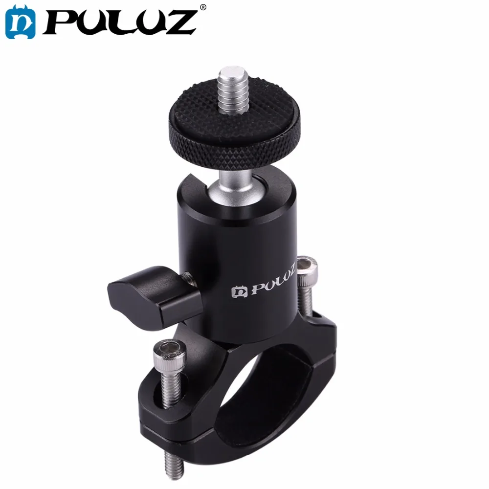PULUZ Bike Bicycle Aluminum Handlebar Tripod Ball Head Adapter Mount for GoPro NEW HERO/HERO7/6/5/Xiaoyi/DJI OSMO Action Cameras
