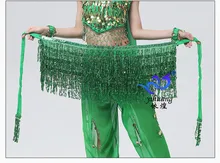  Women Boho Fringe Skirt Sexy Sequin Tassel Belly Dance Hip Scarf Rave Wrap Skirt Belt Performance Custume Skirt 2021 