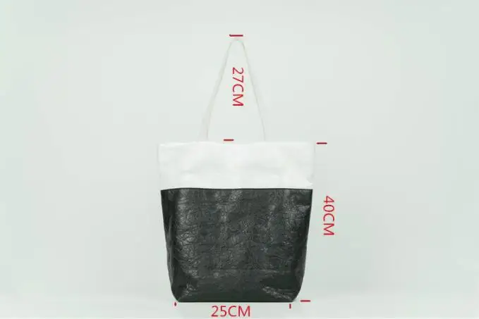 Модная подходящая по цвету водонепроницаемая сумка dupont для мытья бумаги, Экологически чистая сумка для покупок, черная, белая, желтая