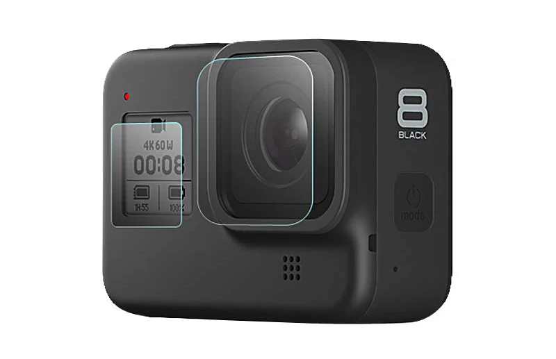 Для GoPro 8 Набор аксессуаров мягкий силиконовый чехол Защитный чехол Корпус ж/объектив + ЖК-экран протектор для Go Pro Hero 8 черный