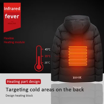 

USB Heated Vest Jacket Men Women Coat Feather Thermal Heated Jacket Winter Fishing Vest Tactical Vest Heated Vest Coat with Cap