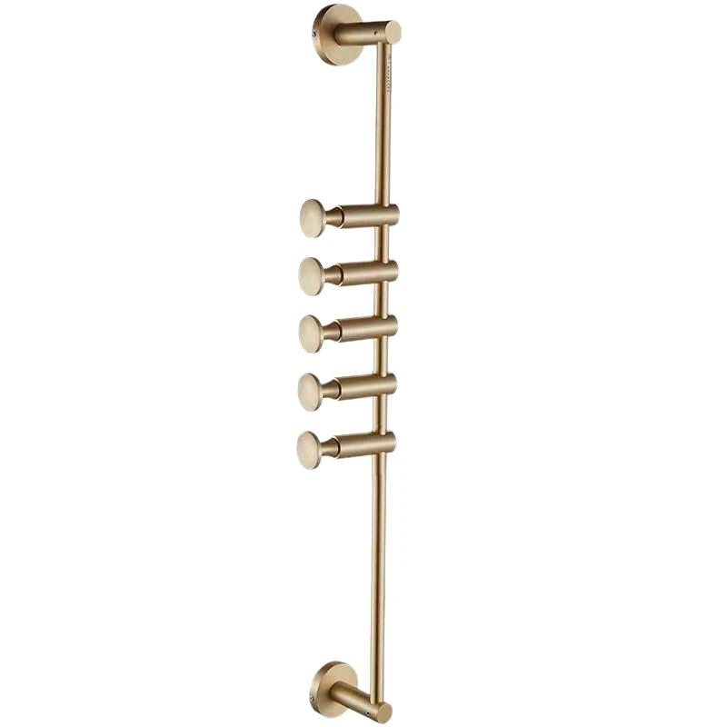 

Copper Cloth Hanger North European Wall Hook Bedroom Storage Cloth Holder with Five Hook