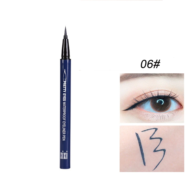 Горячая 6 цветов черный карандаш для глаз Водонепроницаемая ручка прецизионная долговечная жидкая подводка для глаз гладкие инструменты для макияжа