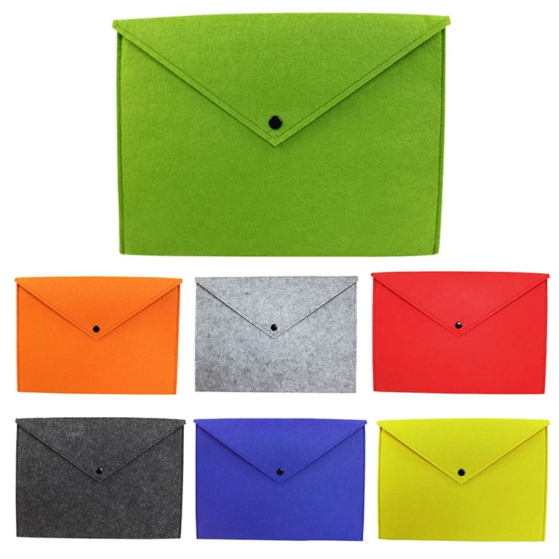 1 шт. простой A4 большой емкости документов сумка Pad бизнес портфель файл папки химический фетр подачи продуктов сплошной цвет