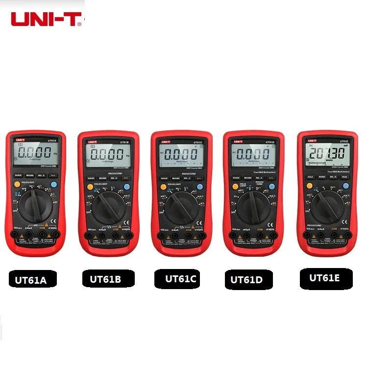 UT61A UT61B UT61C UT61D UT61E Высокая надежность Цифровой мультиметр измеритель PC подключение AC DC напряжение относительный режим подсчитывает Удержание данных