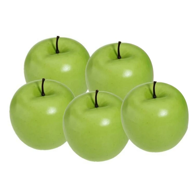Декоративное искусственное яблоко, пластиковые фрукты, имитация домашнего декора, 10 шт., красный и зеленый