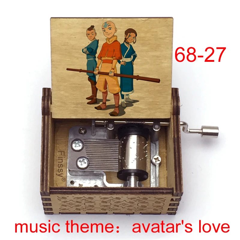Anime Avatar The Last Airbender Music Theme Avatar's Love Hand Wooden Music Box Decorative Home Office Musical Boxes Fans Gift
