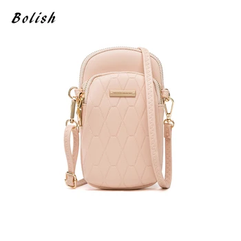 

Small Fashion Women Crossbody Wallet Casual Cellphone Bag Card Holders Mini Messenger Shoulder Bag with Earphone Hole Design